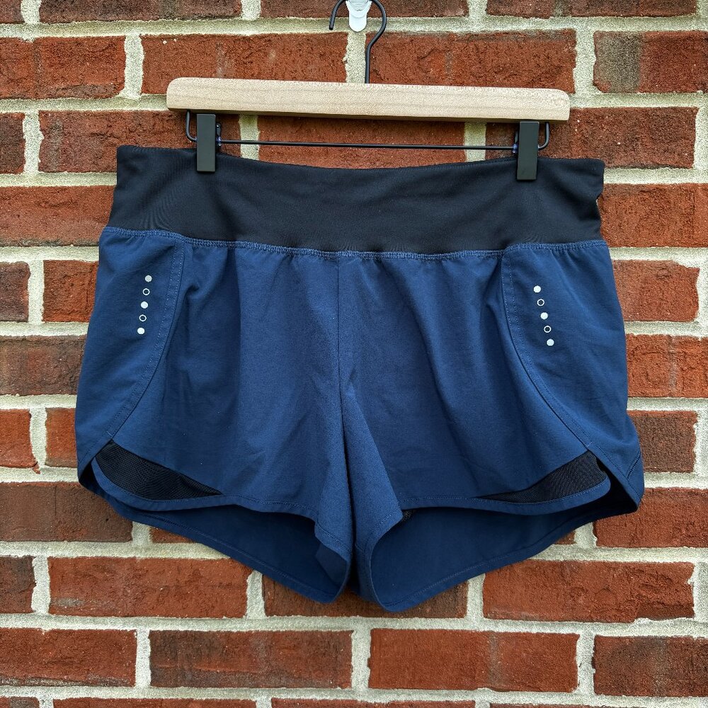 Core 10 by Reebok Athletic Running Shorts Womens XL Navy Built-In Liner